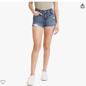 NWT Levi’s high rise shorts dark indigo size 28 raw hem